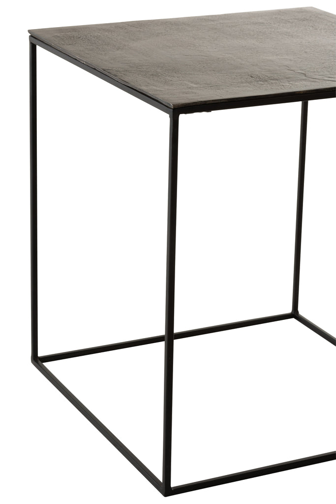 bijzettafels S/2 Geoxideerd Aluminium/IJzer - J-LINEAntiek Zwart