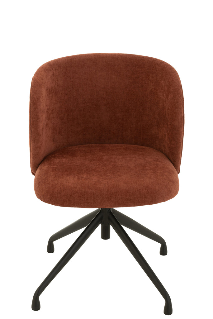 Chaise réglable et rotative Textile Bordeaux - J-LINE