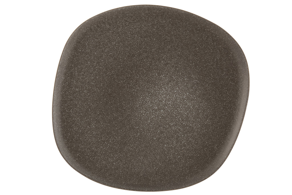 Plaat Louise Keramiek Bruin L - J-LINE