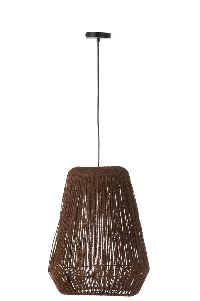 Hanglamp Metaal/Palm Zwart L - J-LINE