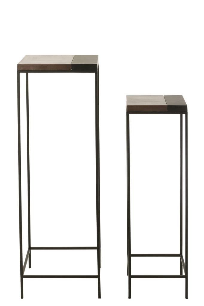 Plantenstand S/2 brons/zwart - J-LINE
