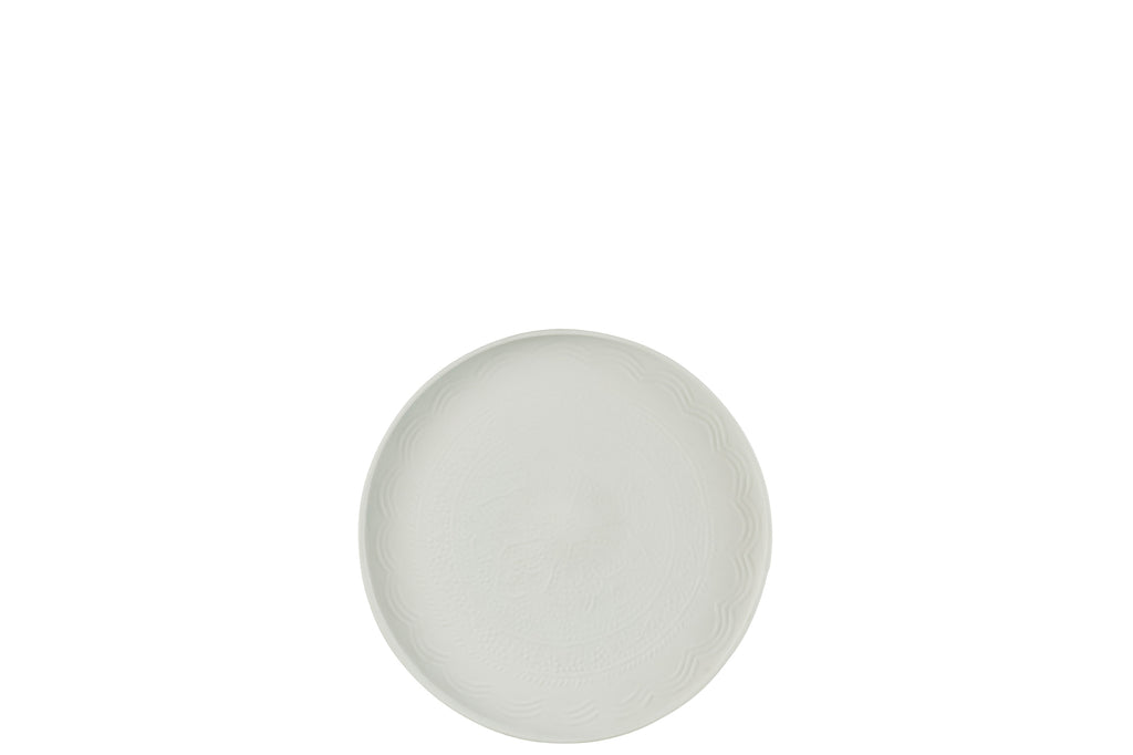 Ronde klassieke schalen IJzer Wit S - J-LINE