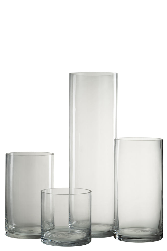 Vaas Cilinder Eca Glas Transparant S - J-LINE