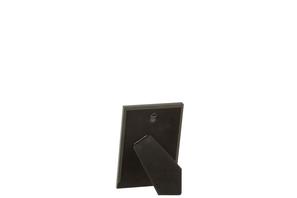 Cadre photo avec bordure en métal fin, noir S - J-LINE