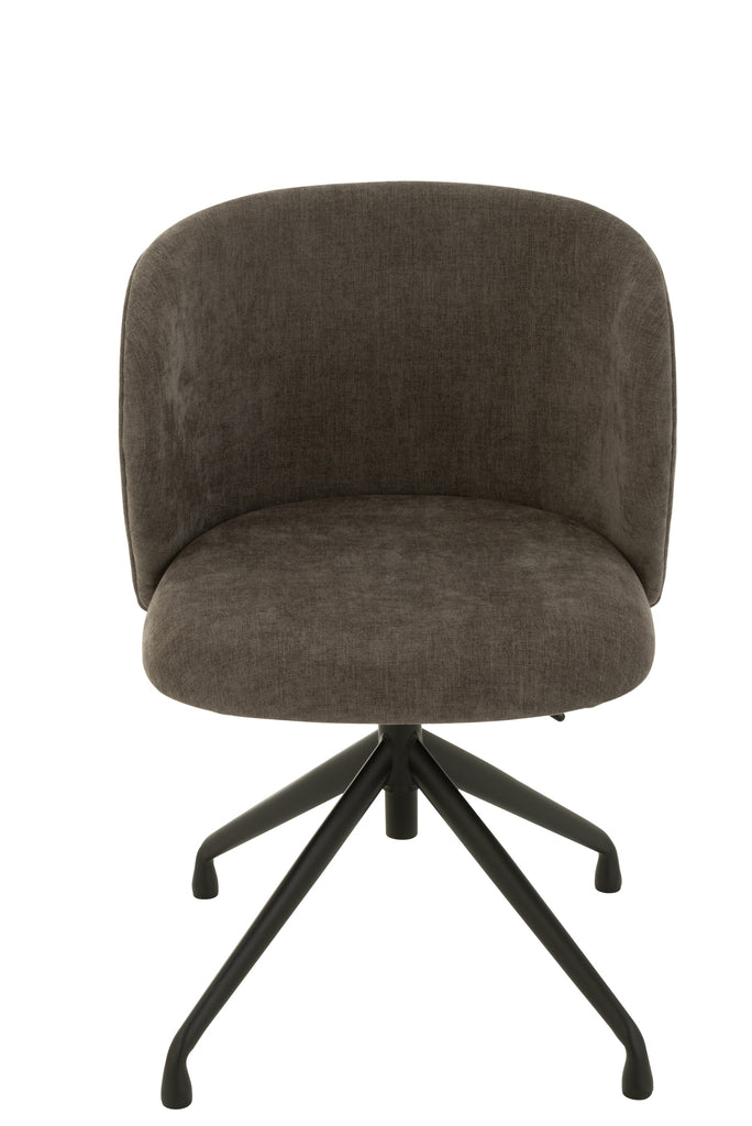 Chaise réglable et rotative Textile Gris Foncé - J-LINE