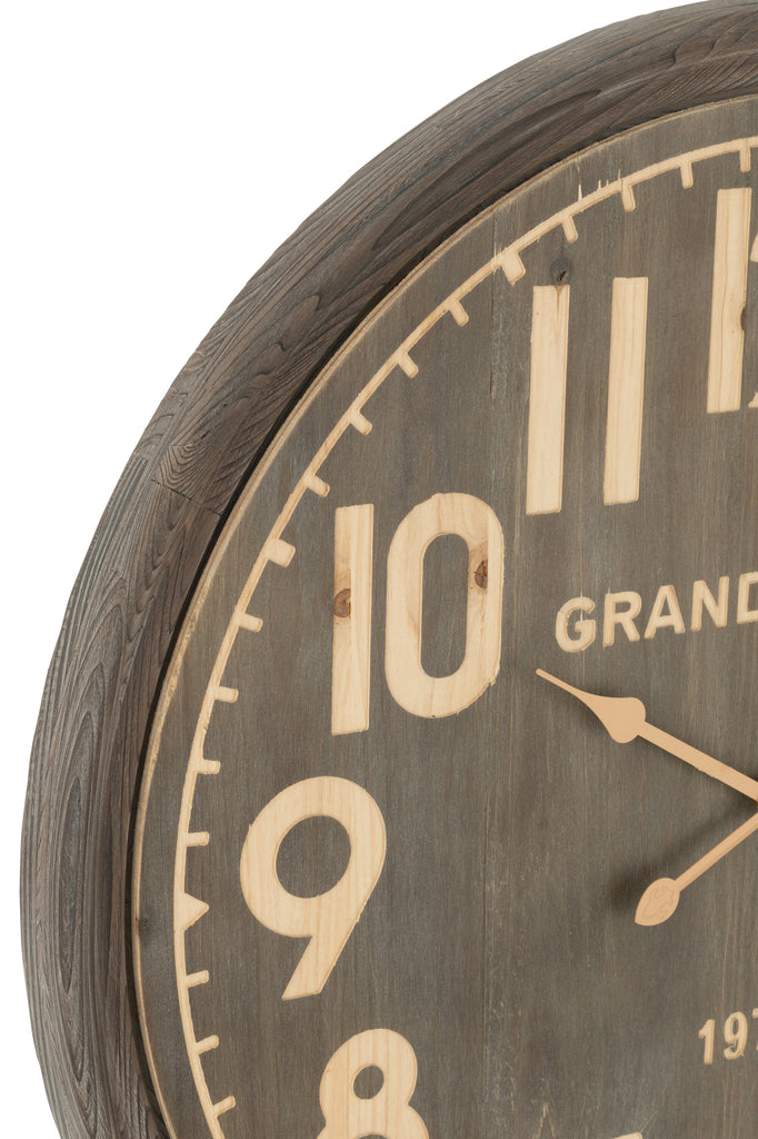 Wandklok Grand Hotel Donker L - J-LINE