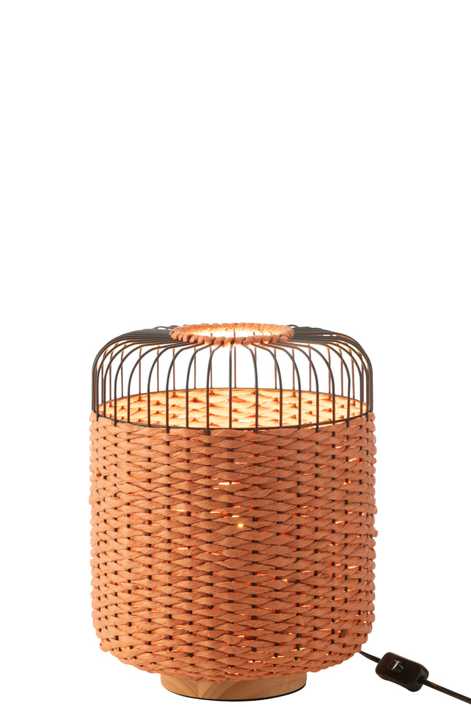 Lampe de table en métal orange - J-LINE