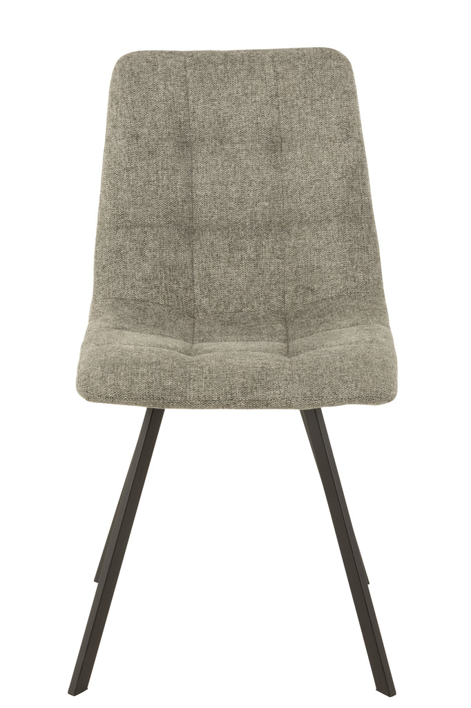 Stoel Babette Textiel/Metaal Grijs - J-LINE