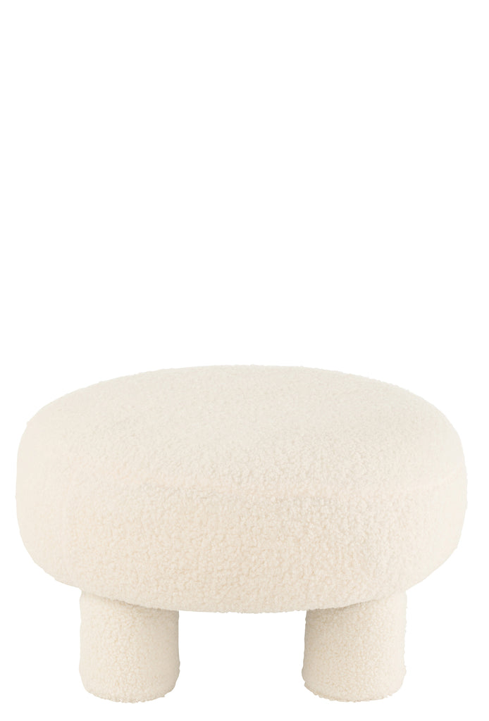 Kruk Teddy bouclé wit - J-LINE