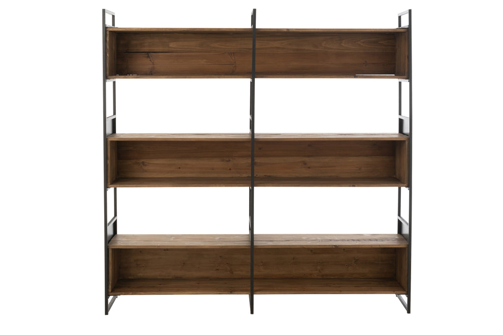 Étagère rustique en bois recyclé/métal L J-LINE