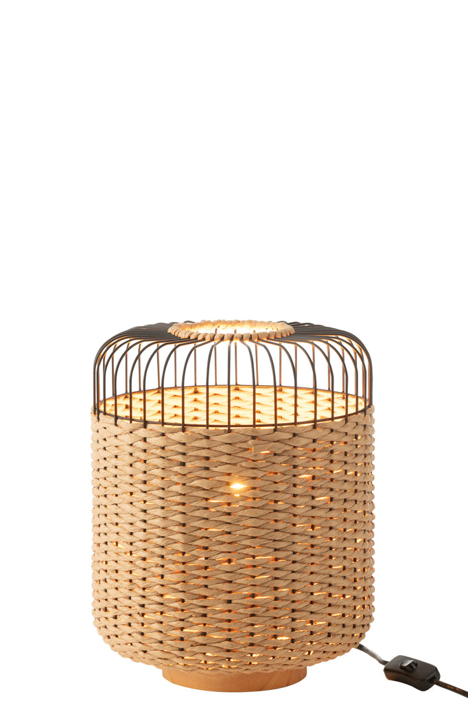Lampe de table en métal naturel - J-LINE