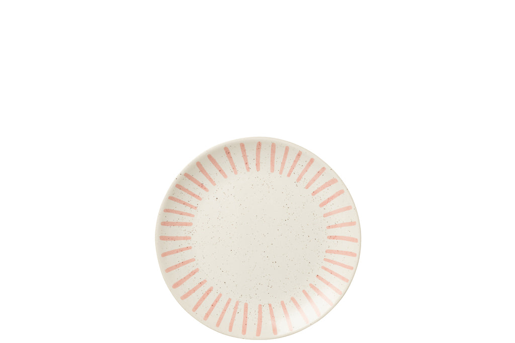Assiette en porcelaine rose S - J-LINE