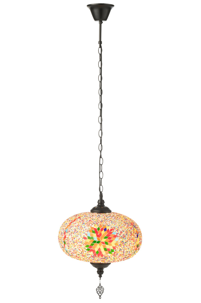 Hanglamp Mozaïekglas/Metaal Oranje L - J-LINE