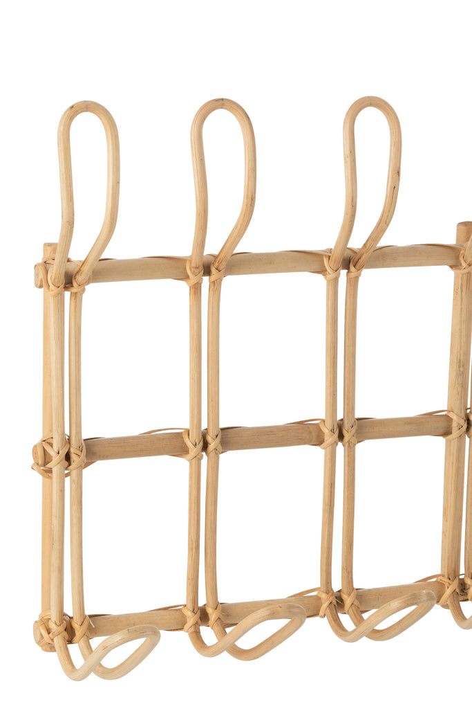 Kapstok Ellen 7 haken rotan - J-LINE