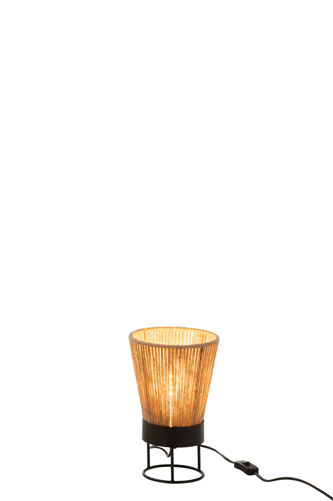 Lampe de table Nina en jute beige - J-LINE