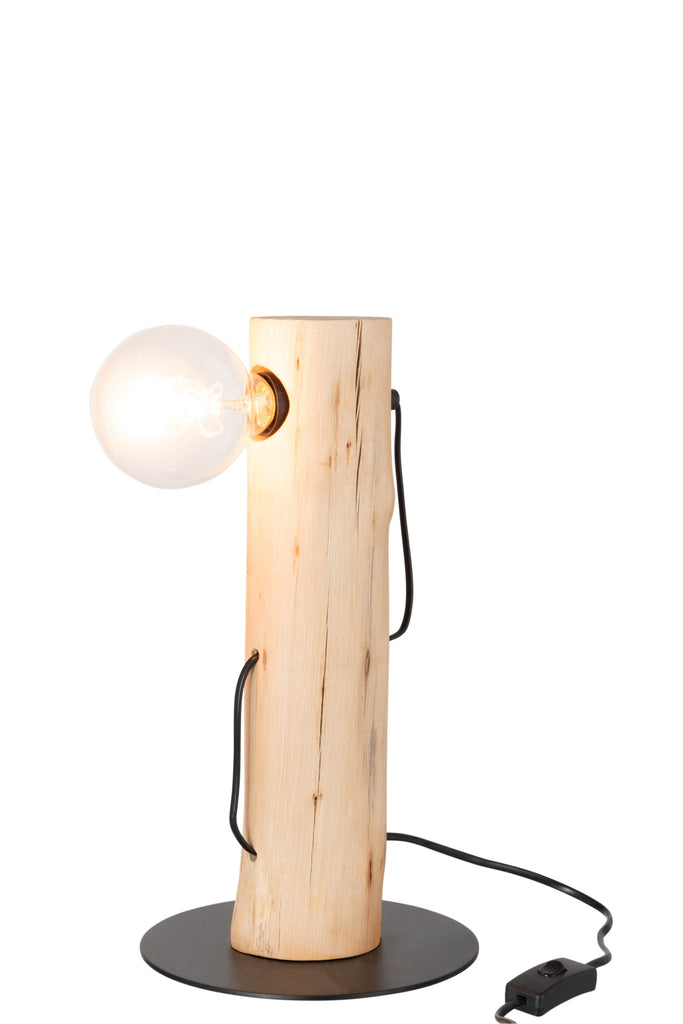 Lampe de table en bois Silas Berangan - J-LINE