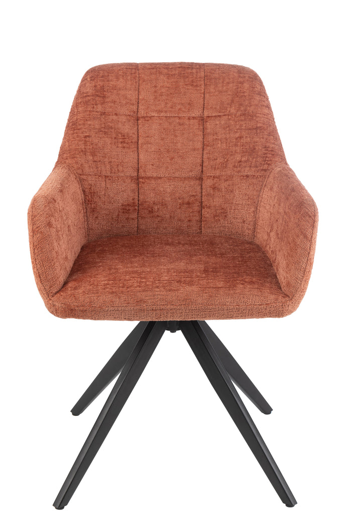 Stoel Louna IJzer/Acryl Perzik - J-LINE