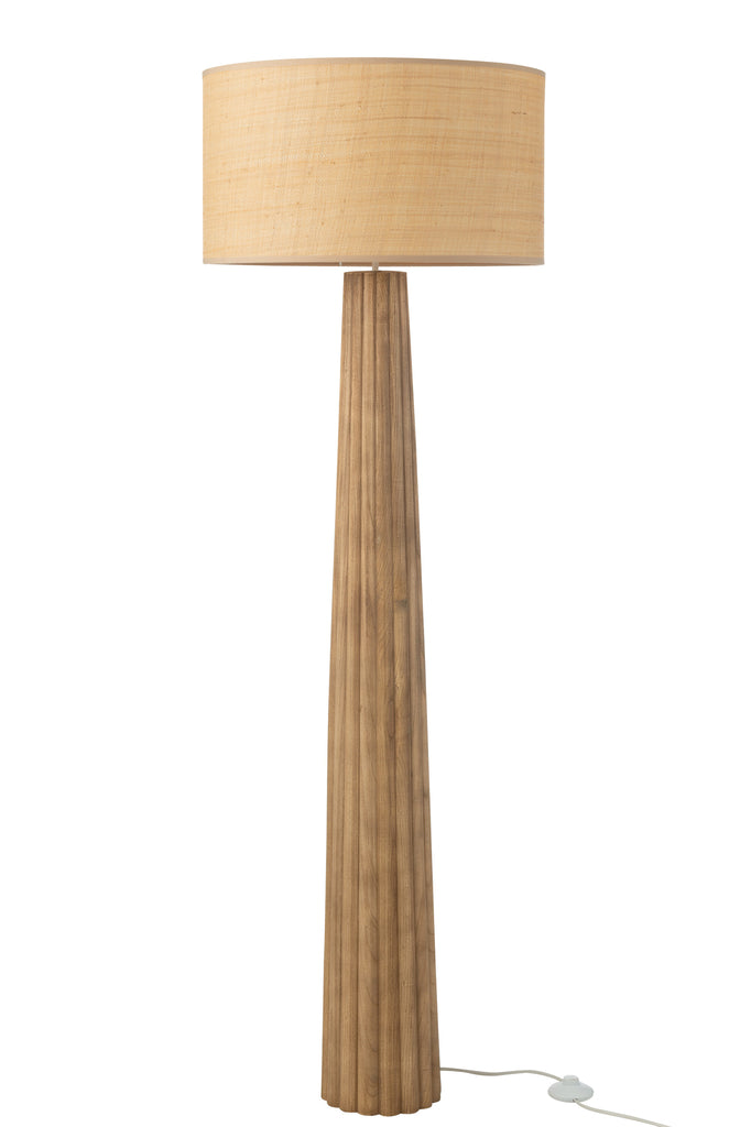 Lampadaire en bois d'Ailanthus naturel - J-LINE