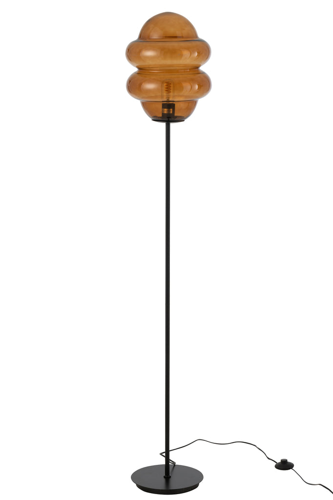 Lampadaire en verre marron - J-LINE