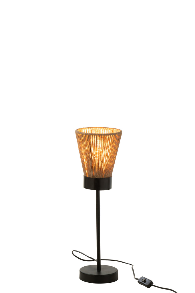Lampe de table Luna en jute beige S - J-LINE