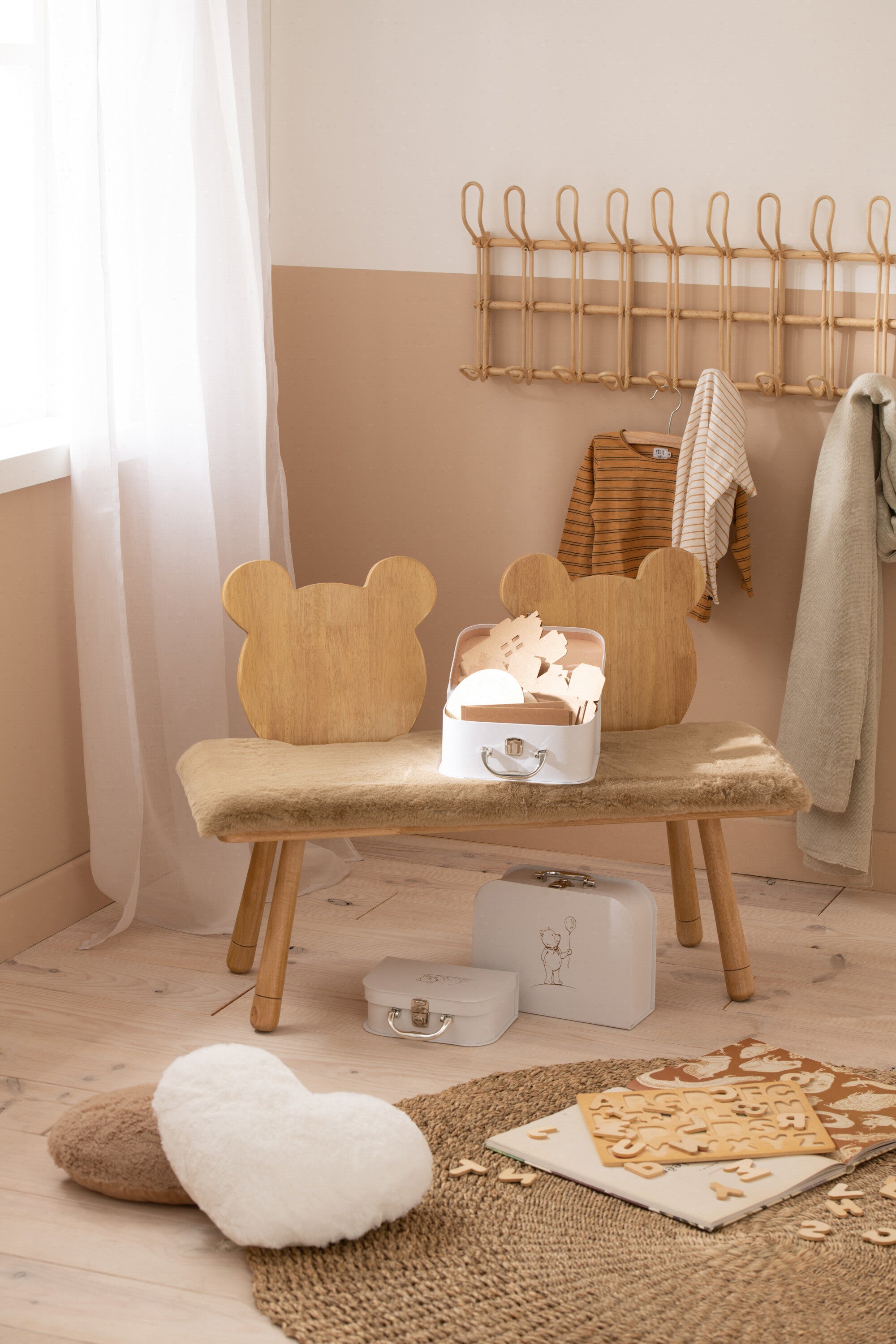 Chaise haute Bear Wood Natural - J-LINE