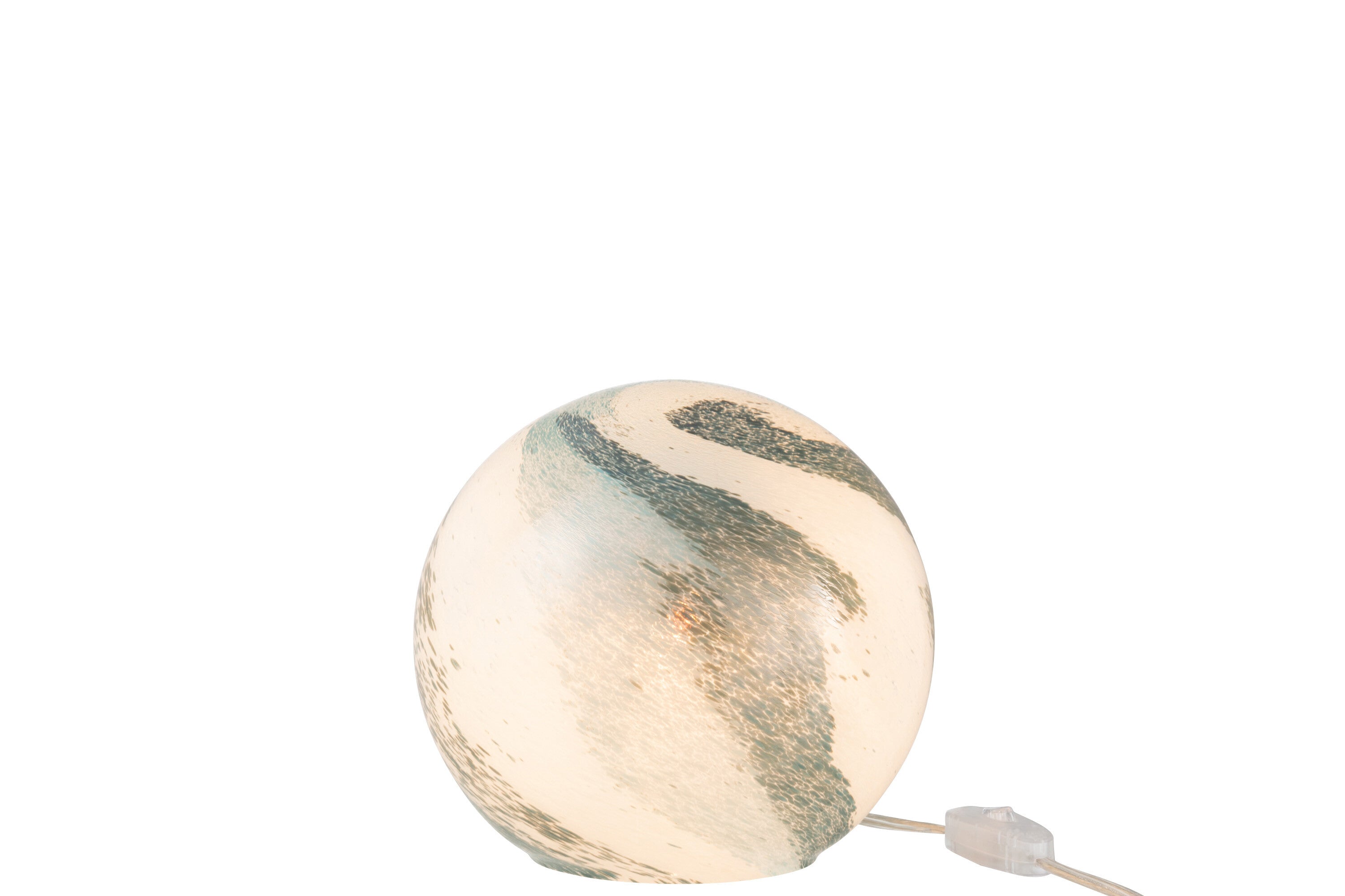 Lampe de table en verre Dany Stripes bleu-vert S - J-LINE