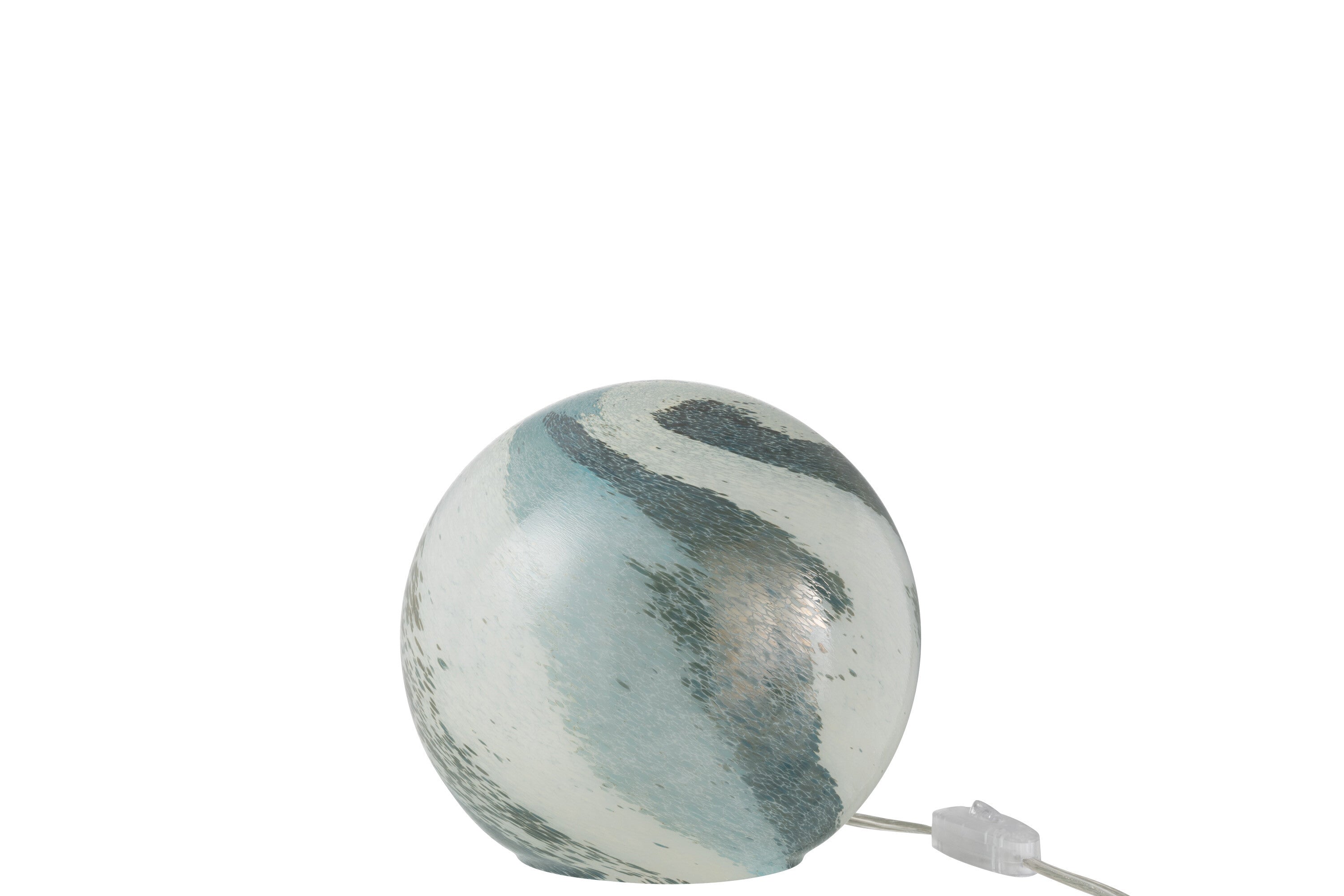 Lampe de table en verre Dany Stripes bleu-vert S - J-LINE