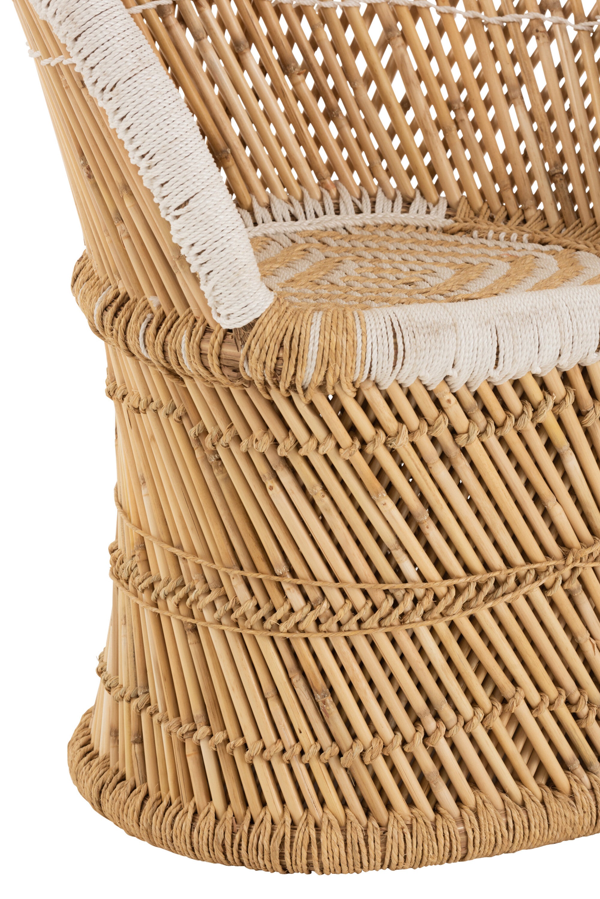 Kinderstoel Bamboe Natuur/Wit - J-LINE