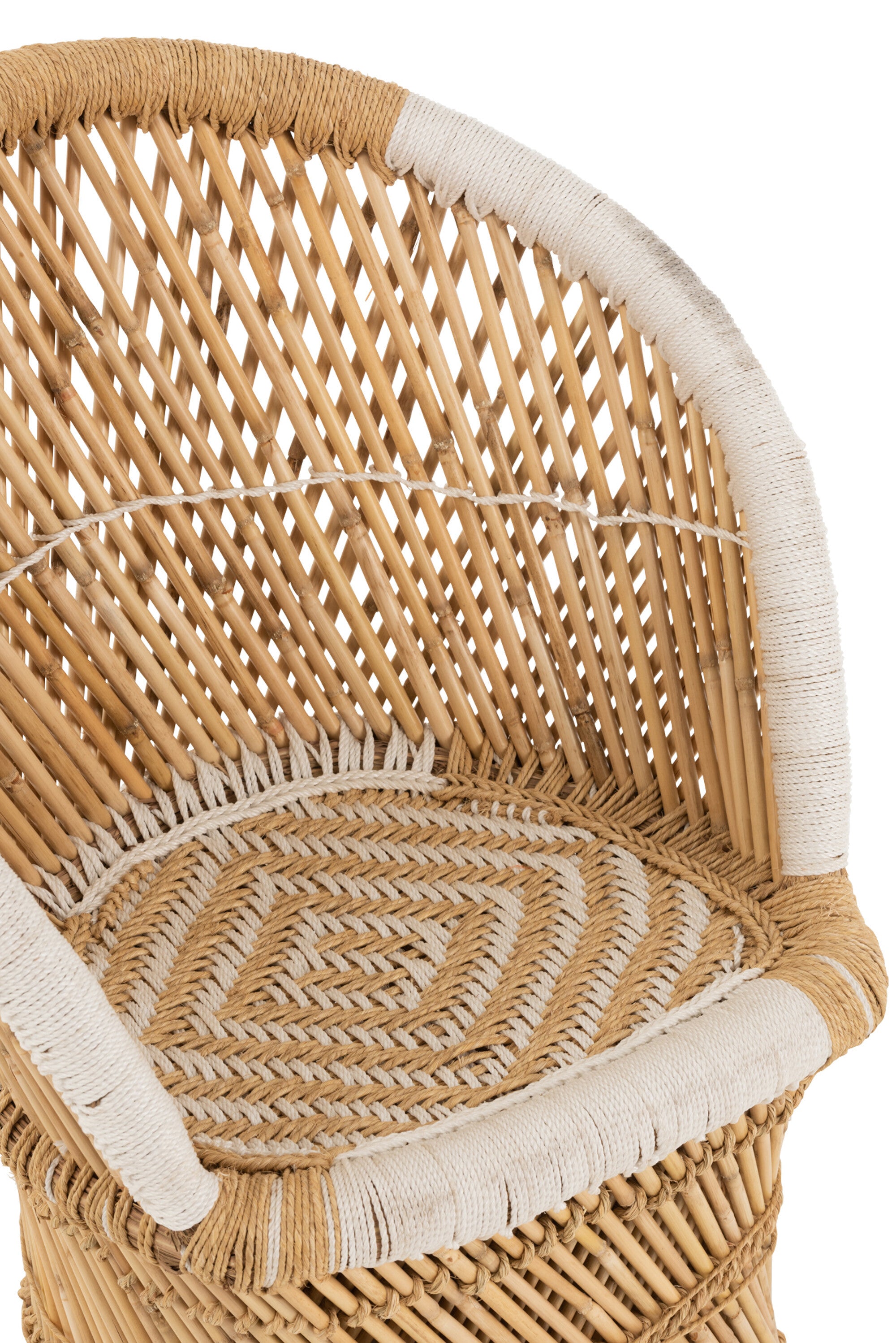 Kinderstoel Bamboe Natuur/Wit - J-LINE