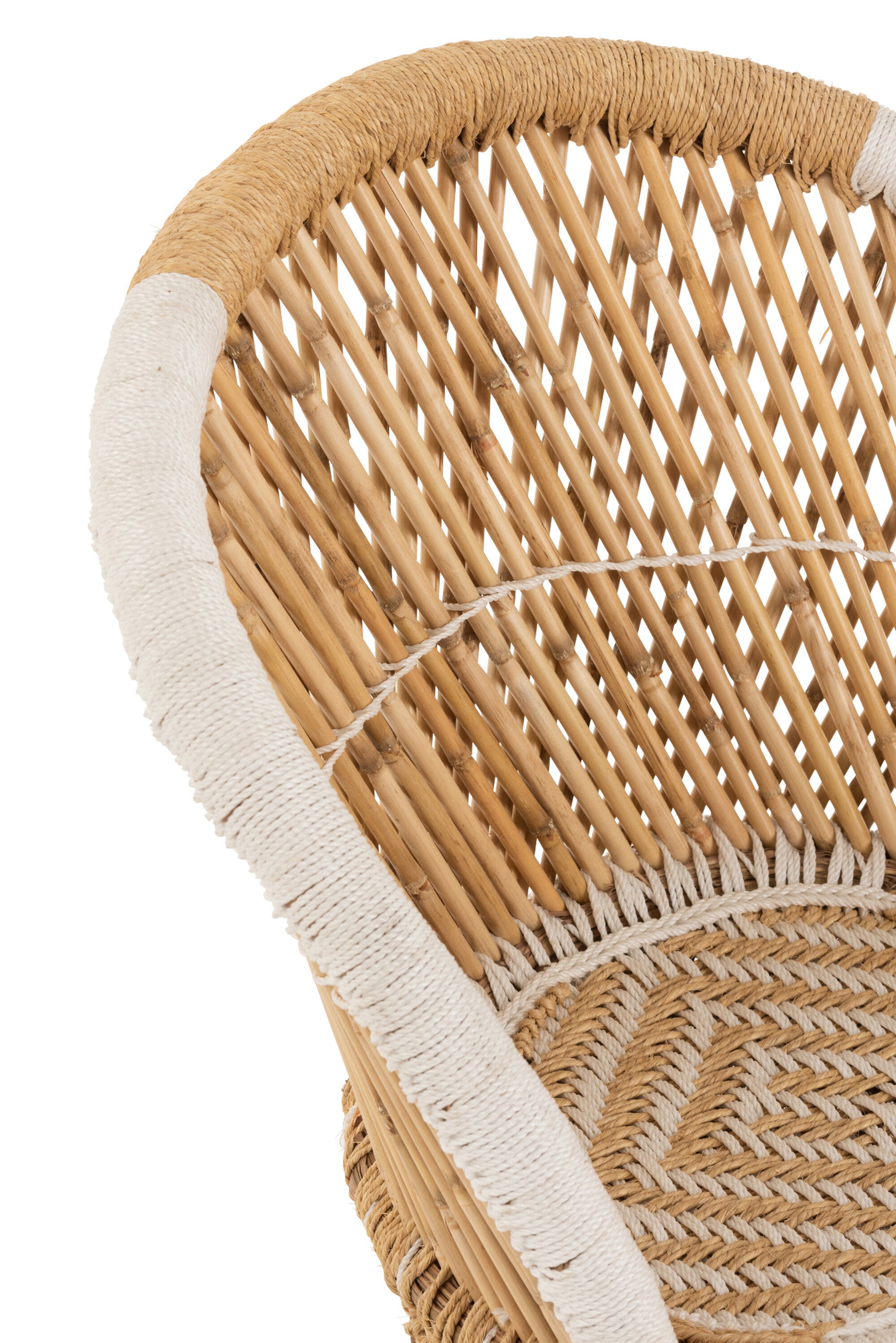 Kinderstoel Bamboe Natuur/Wit - J-LINE