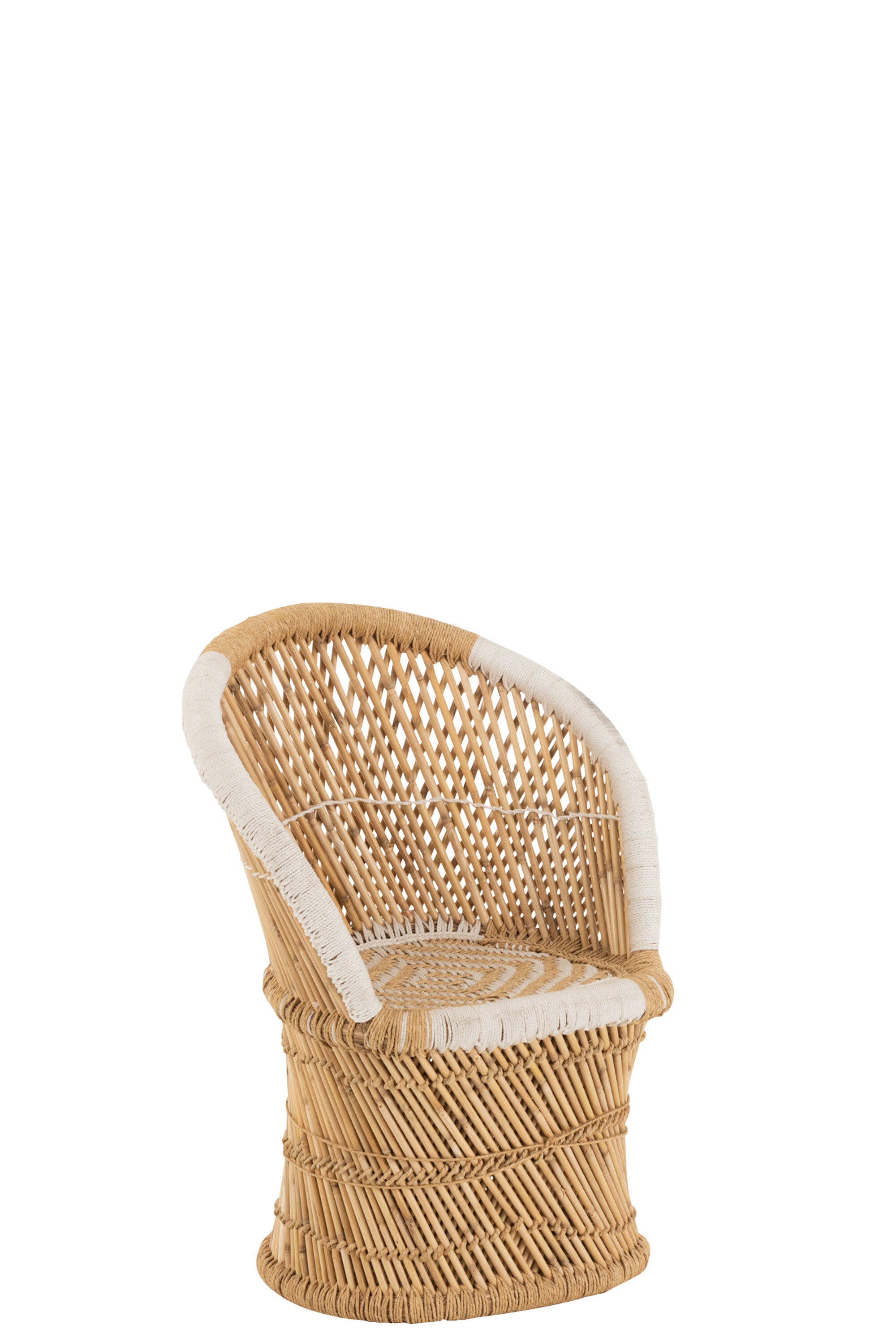 Kinderstoel Bamboe Natuur/Wit - J-LINE