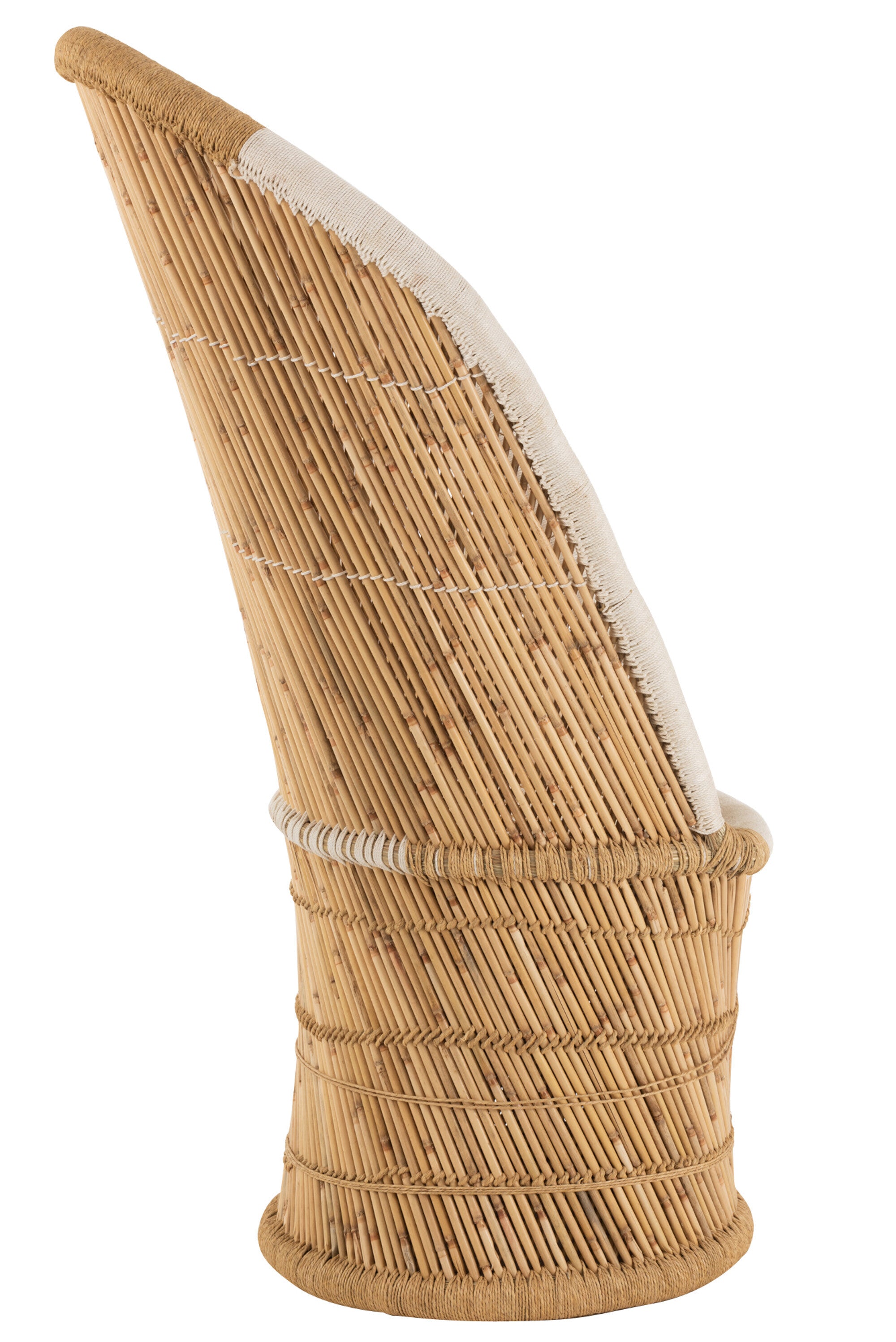 Stoel Bamboe Natuur/Wit - J-LINE