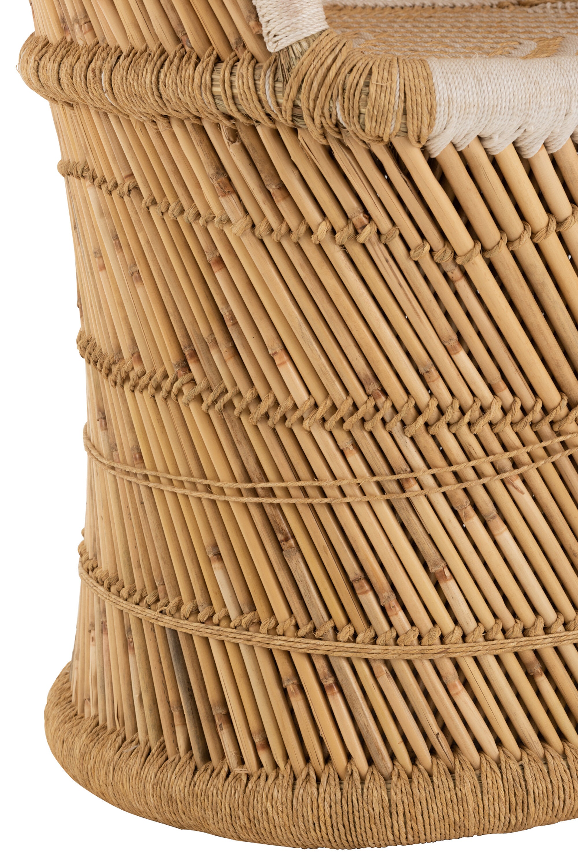 Stoel Bamboe Natuur/Wit - J-LINE
