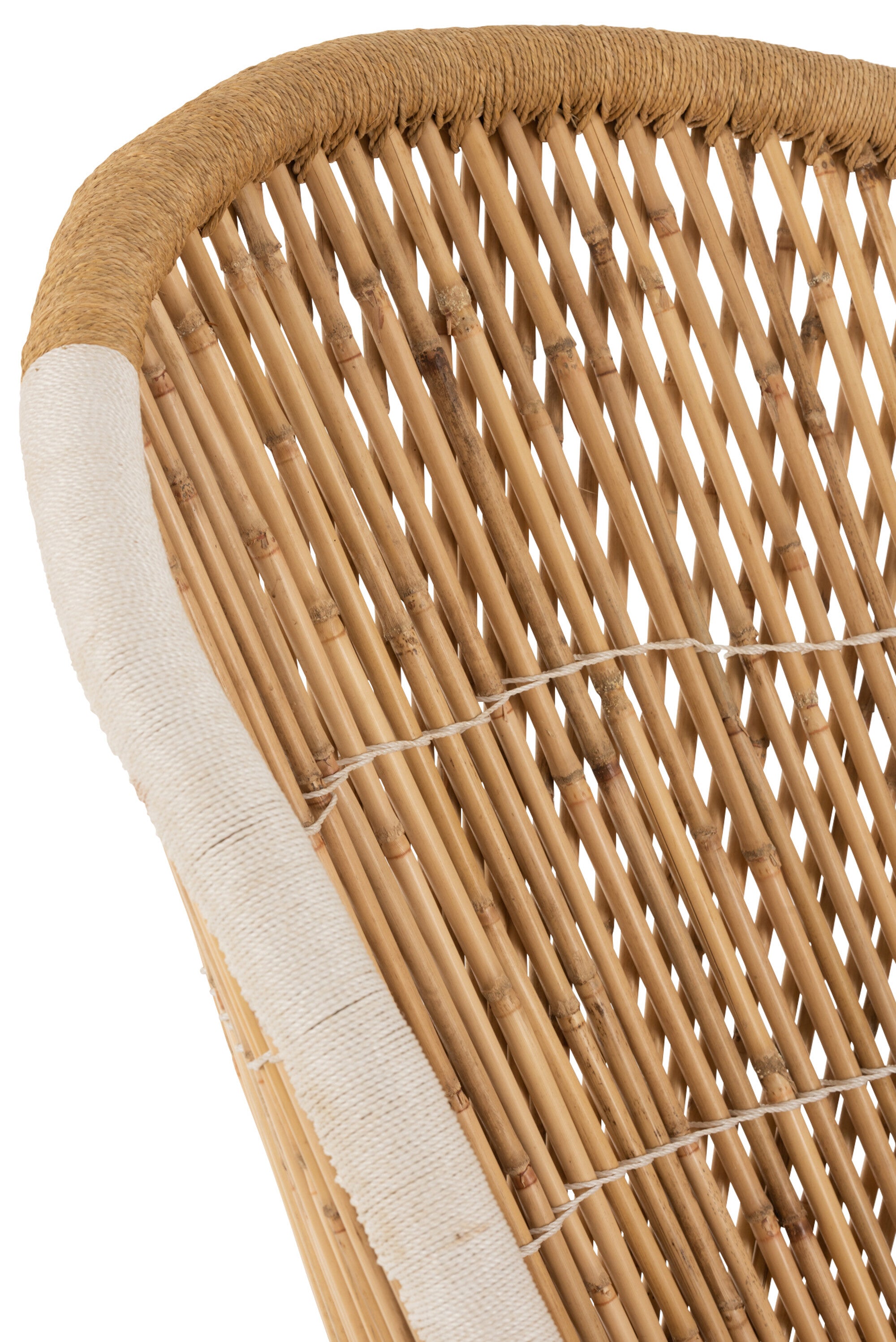 Stoel Bamboe Natuur/Wit - J-LINE