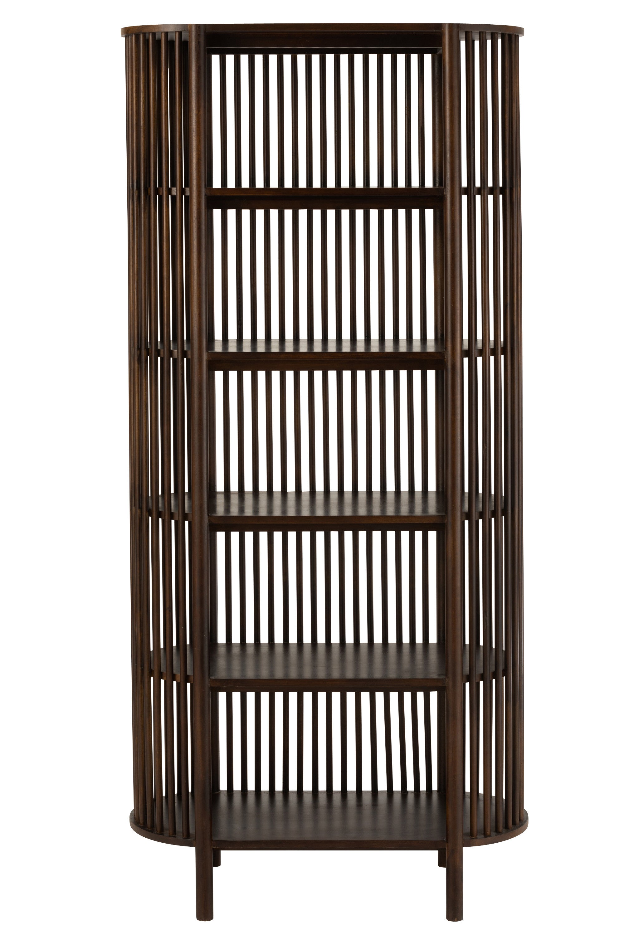 Étagère Conie 5 étagères Bois de manguier Marron foncé - J-LINE