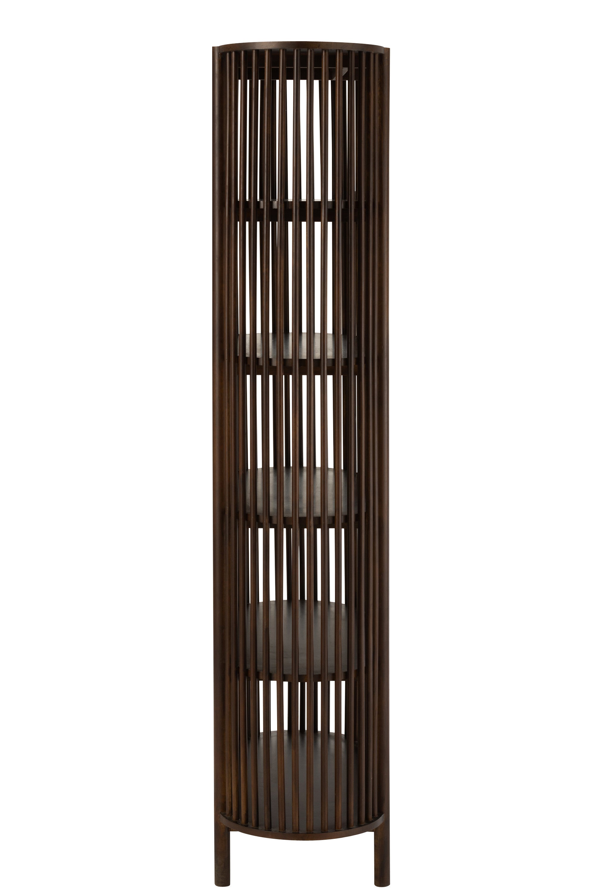 Étagère Conie 5 étagères Bois de manguier Marron foncé - J-LINE