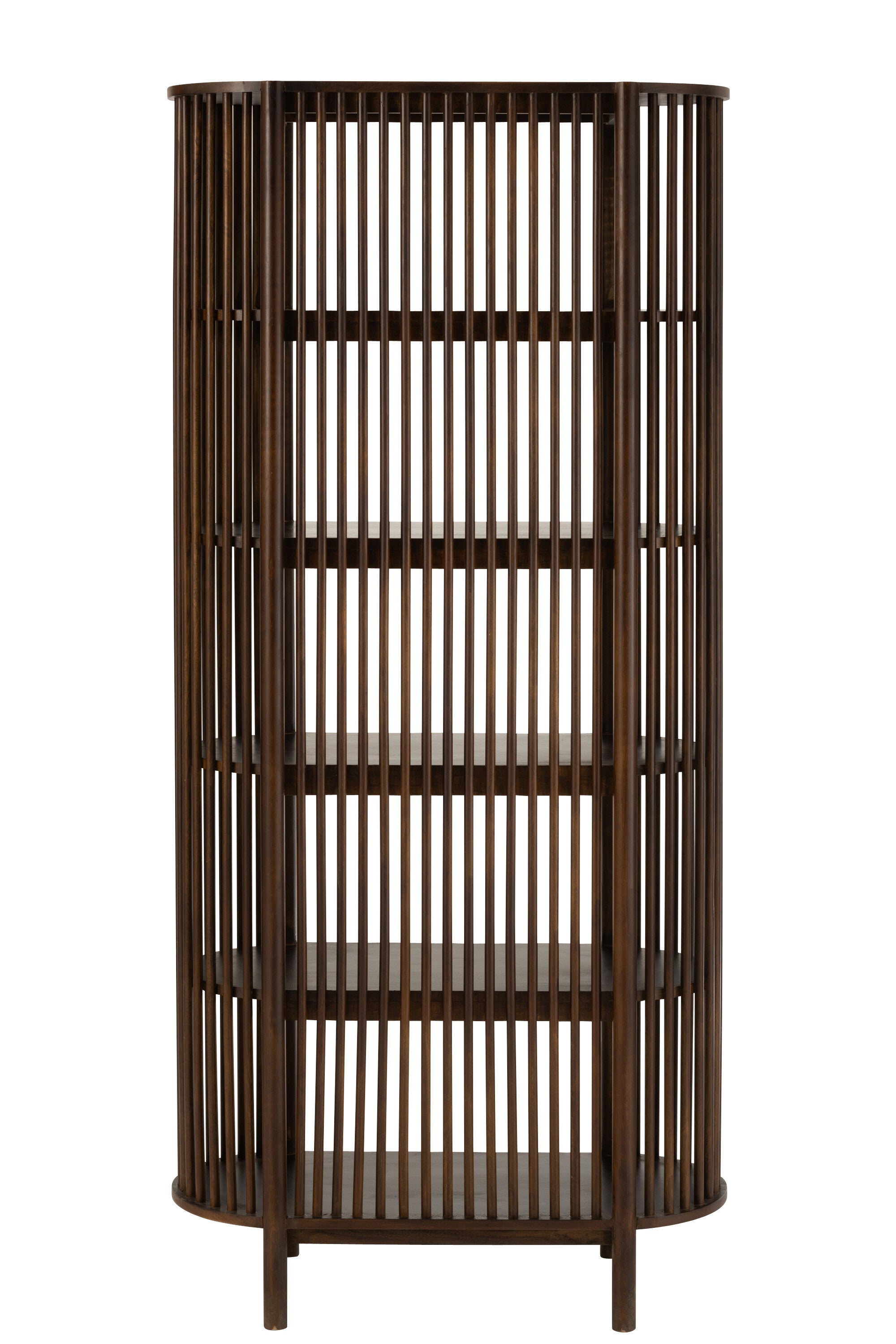 Étagère Conie 5 étagères Bois de manguier Marron foncé - J-LINE