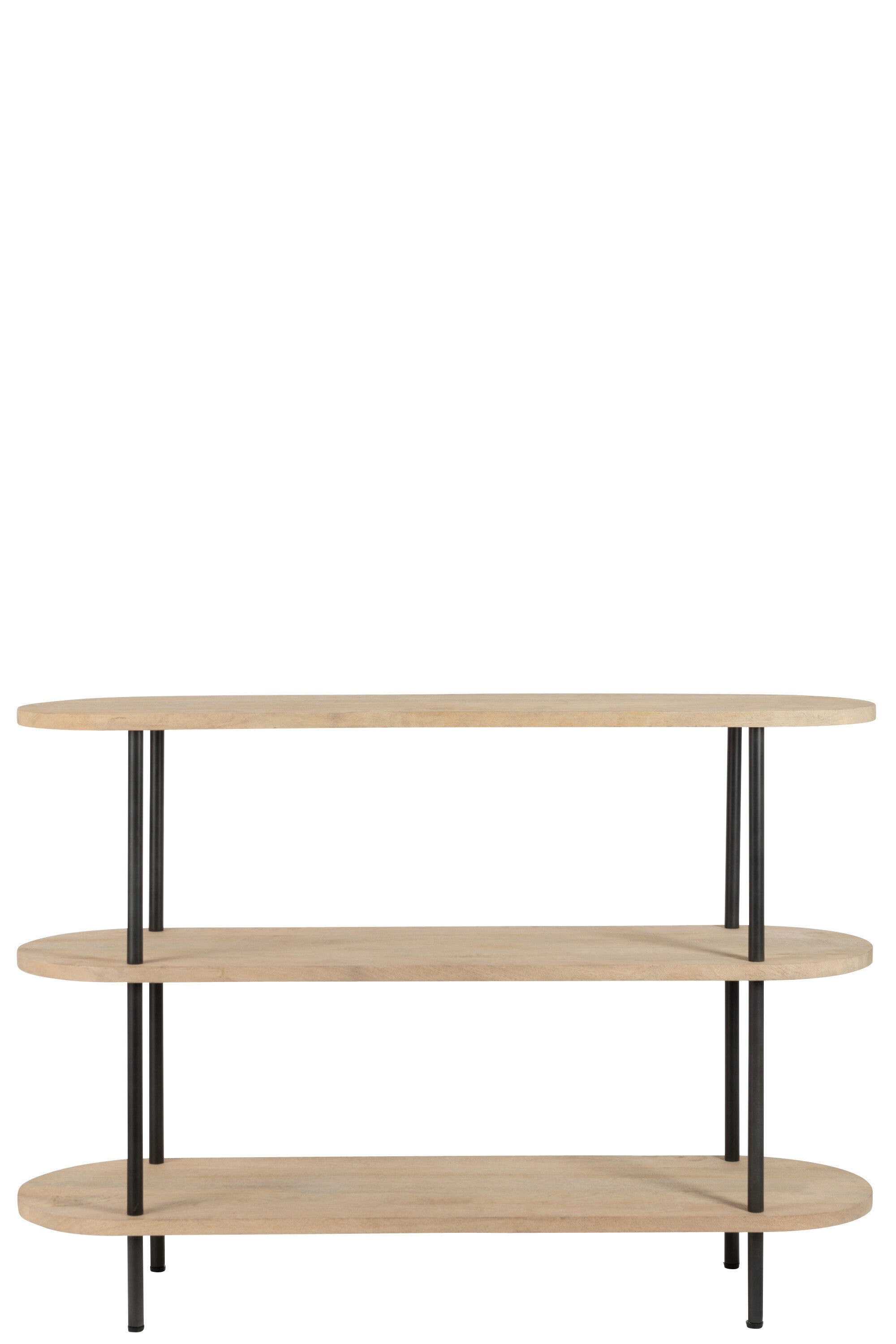 Wandtafel Eli 3 planken Mangohout/IJzer - J-LINE