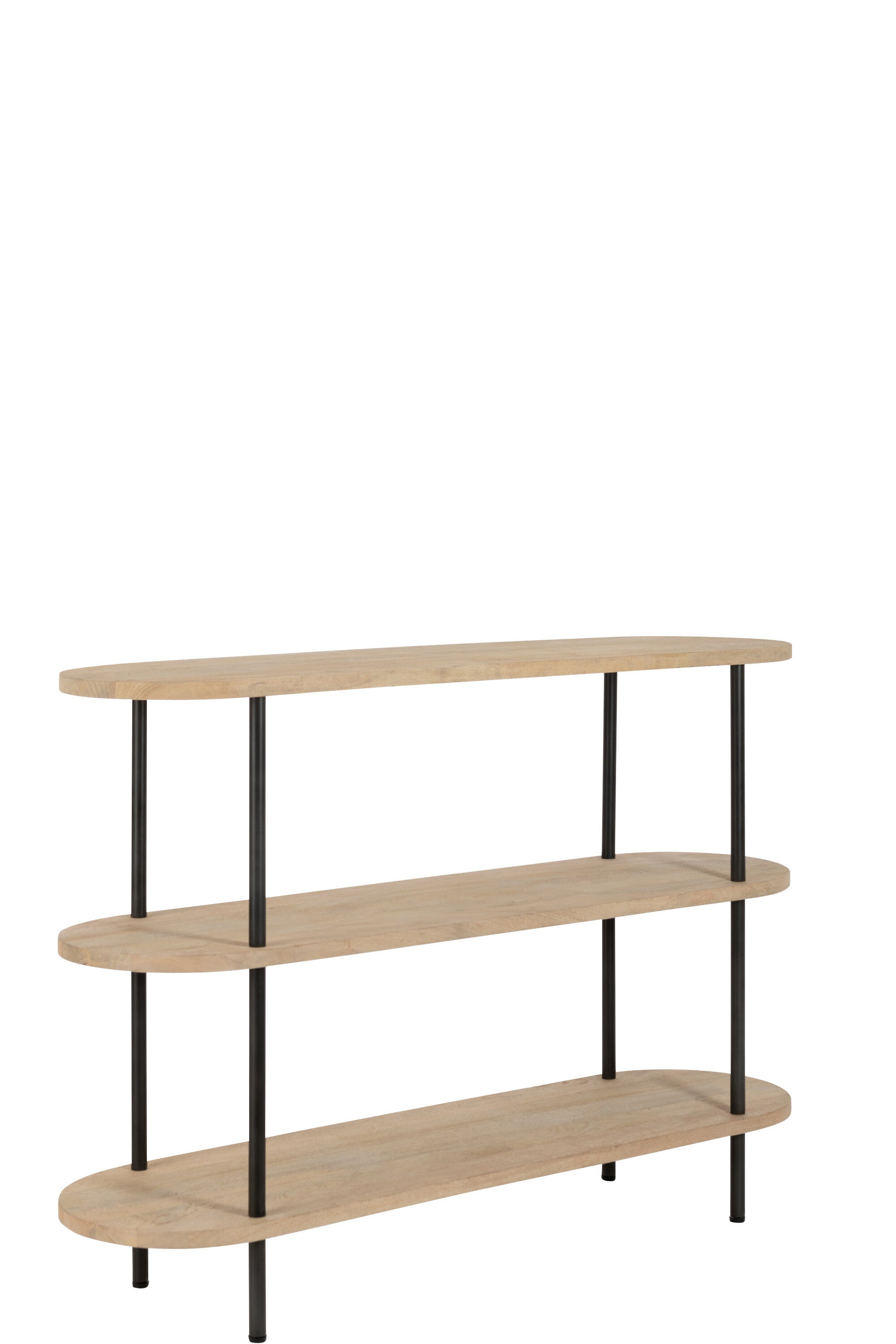 Wandtafel Eli 3 planken Mangohout/IJzer - J-LINE