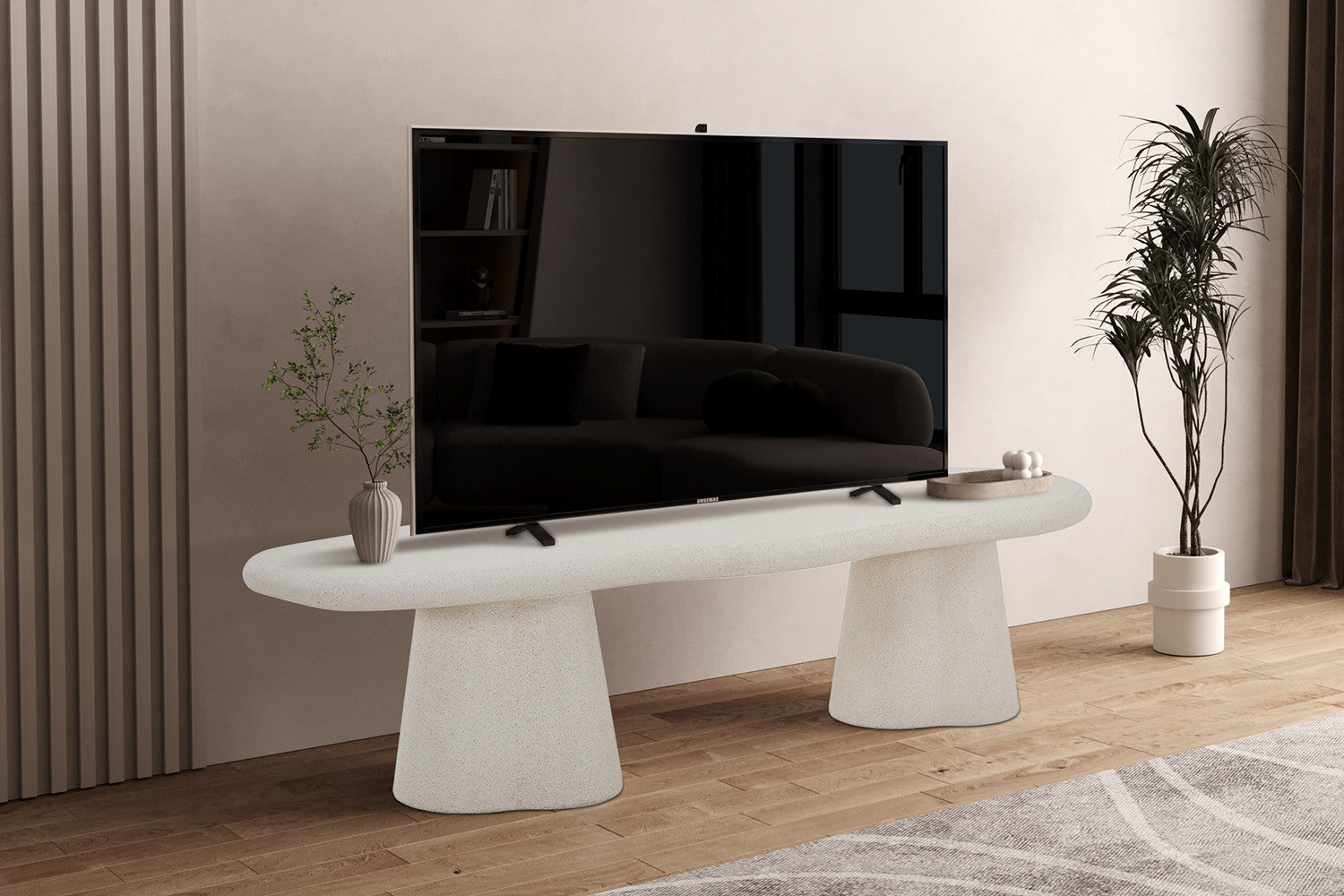 Tv-meubel 'Faro' 160 cm Organisch Cement - RS