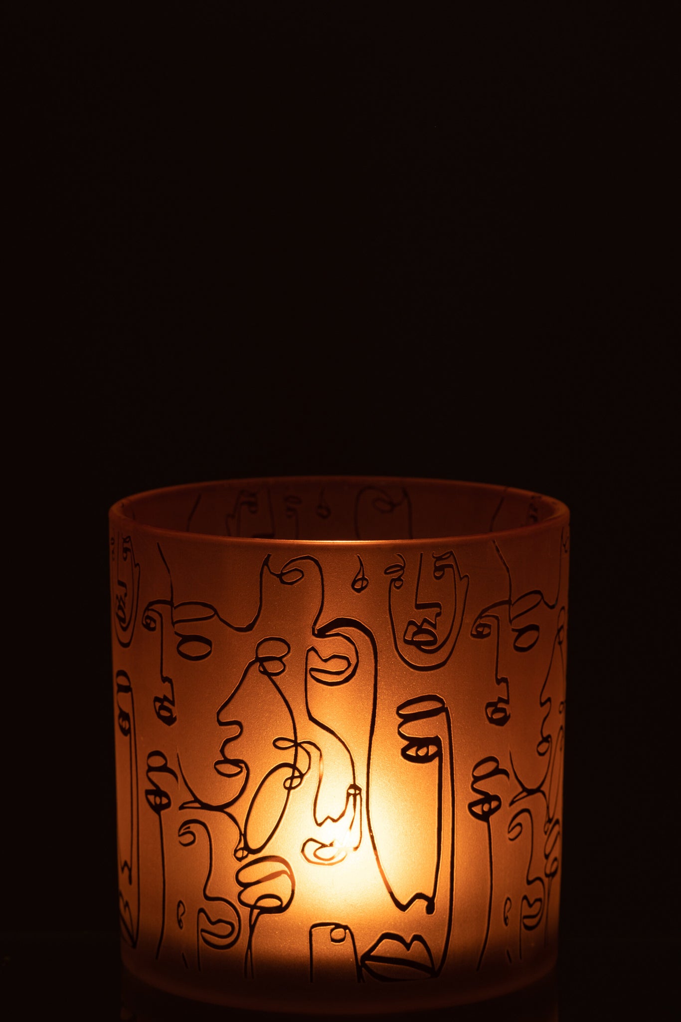 theelicht Glas Terracotta L - J-LINE
