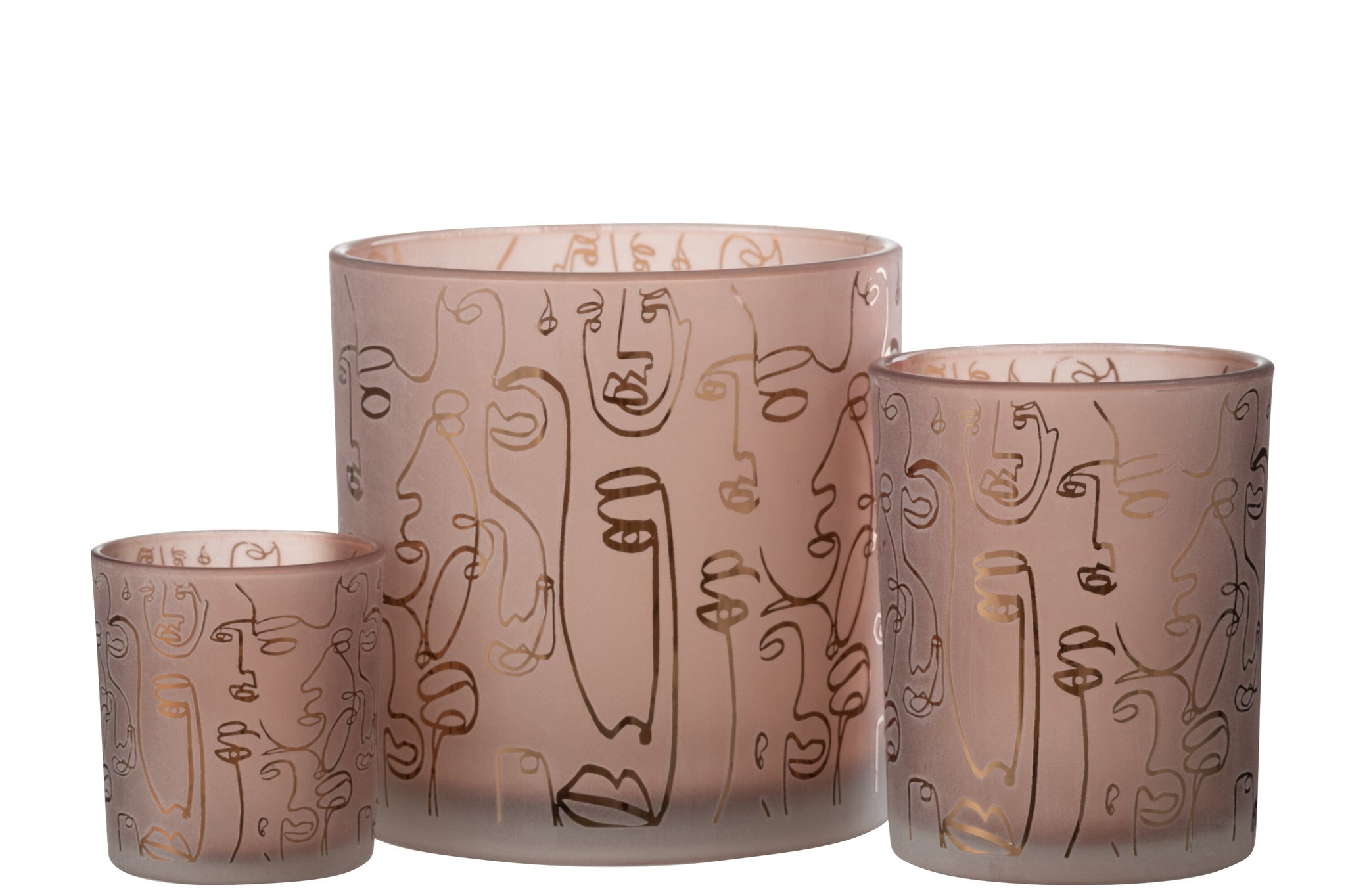 theelicht Glas Terracotta L - J-LINE