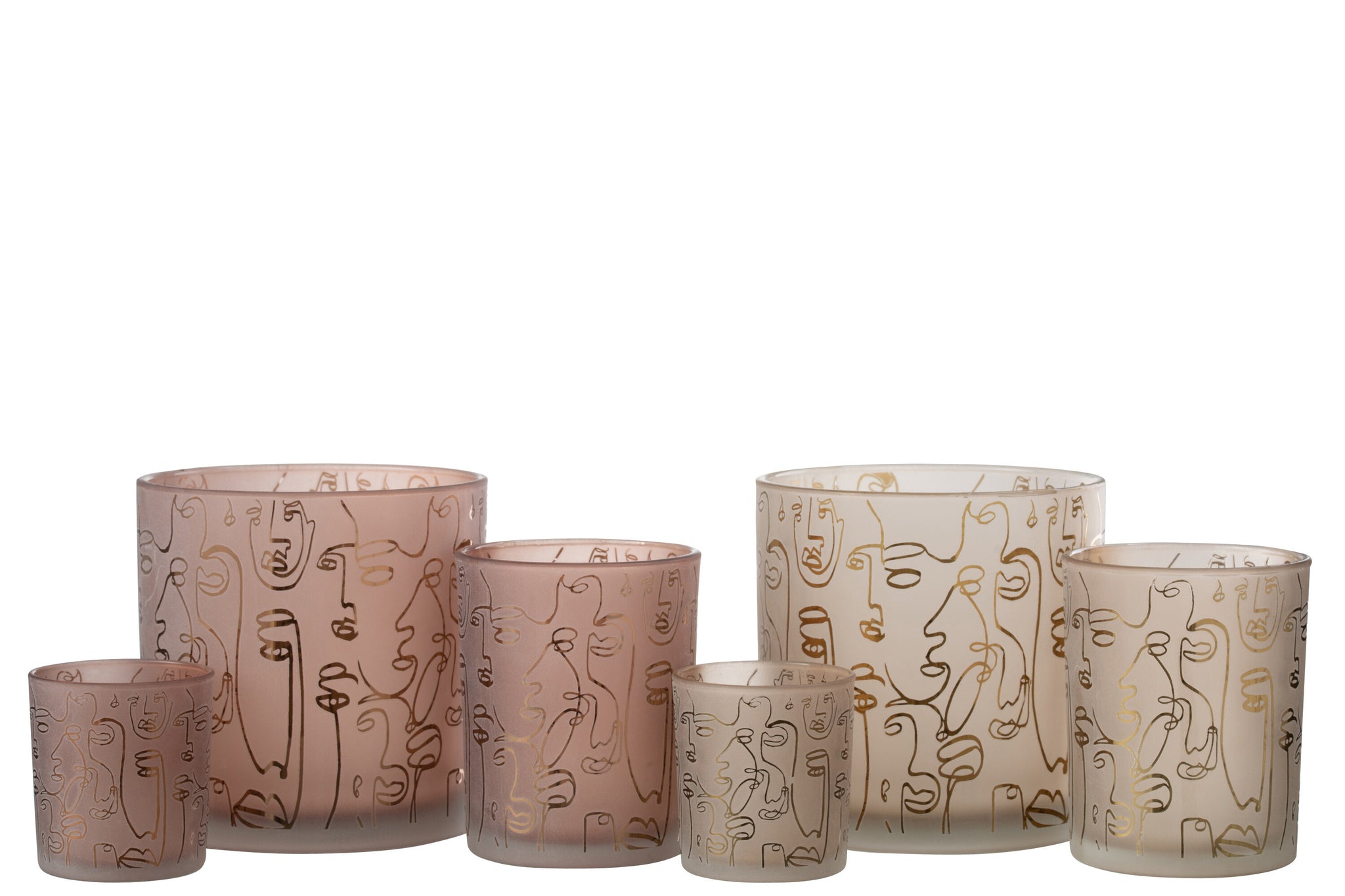 theelicht Glas Terracotta L - J-LINE