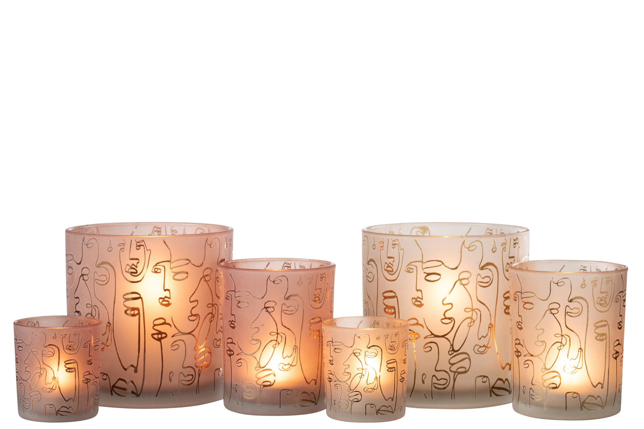 theelicht Glas Terracotta L - J-LINE