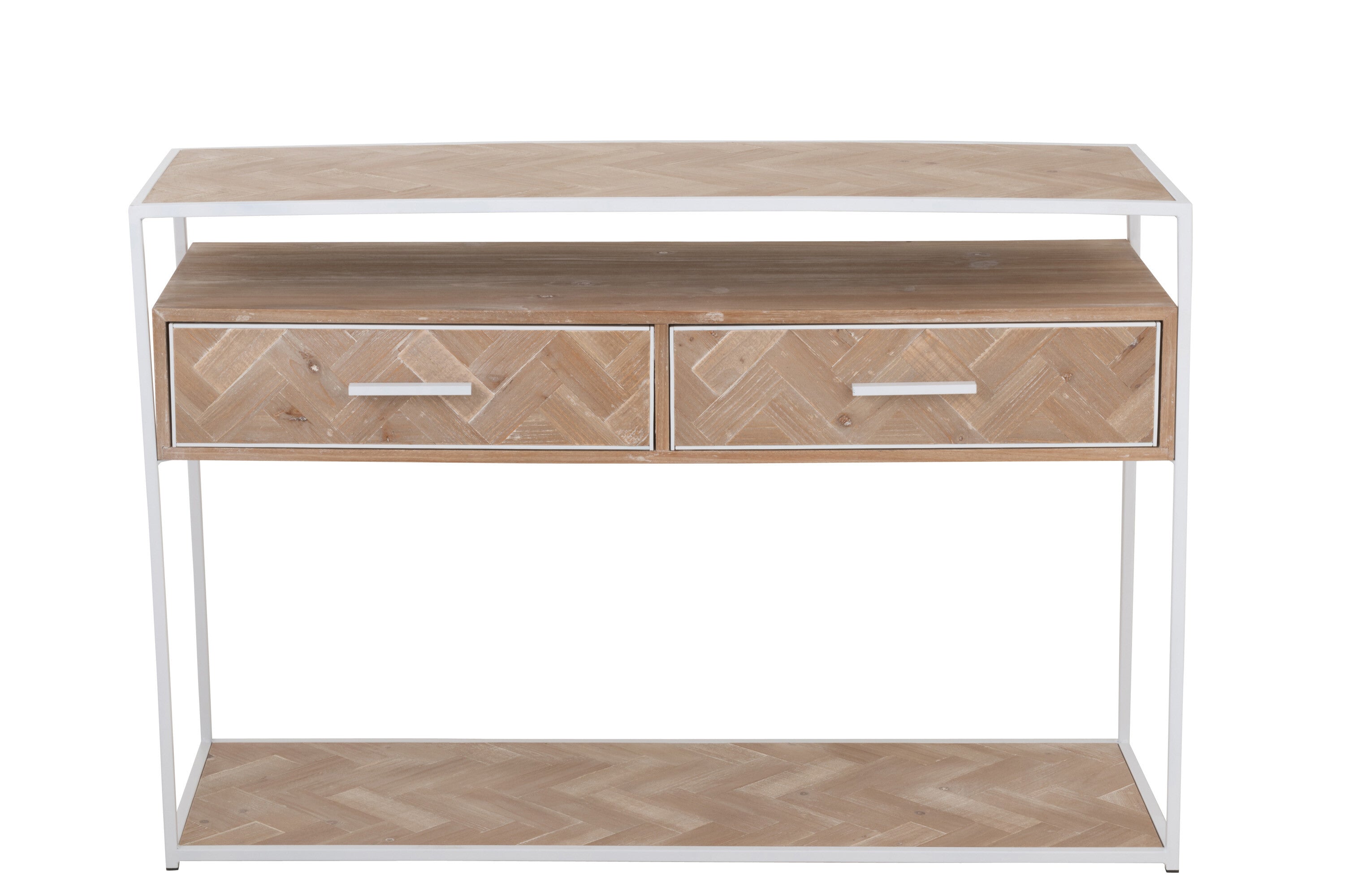 Wandtafel Zigzag 2 Laden Hout/Metaal - J-LINE