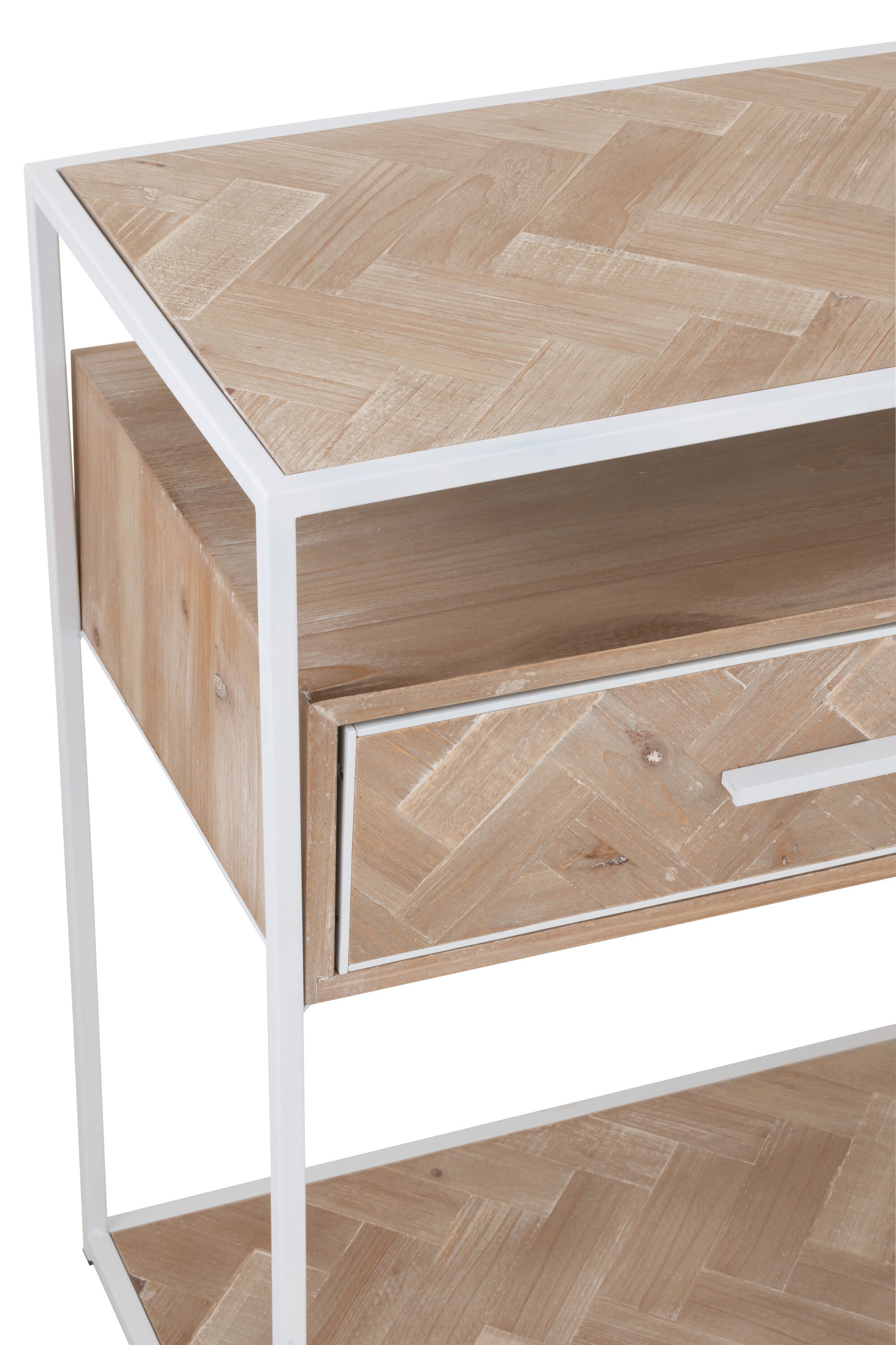 Wandtafel Zigzag 2 Laden Hout/Metaal - J-LINE