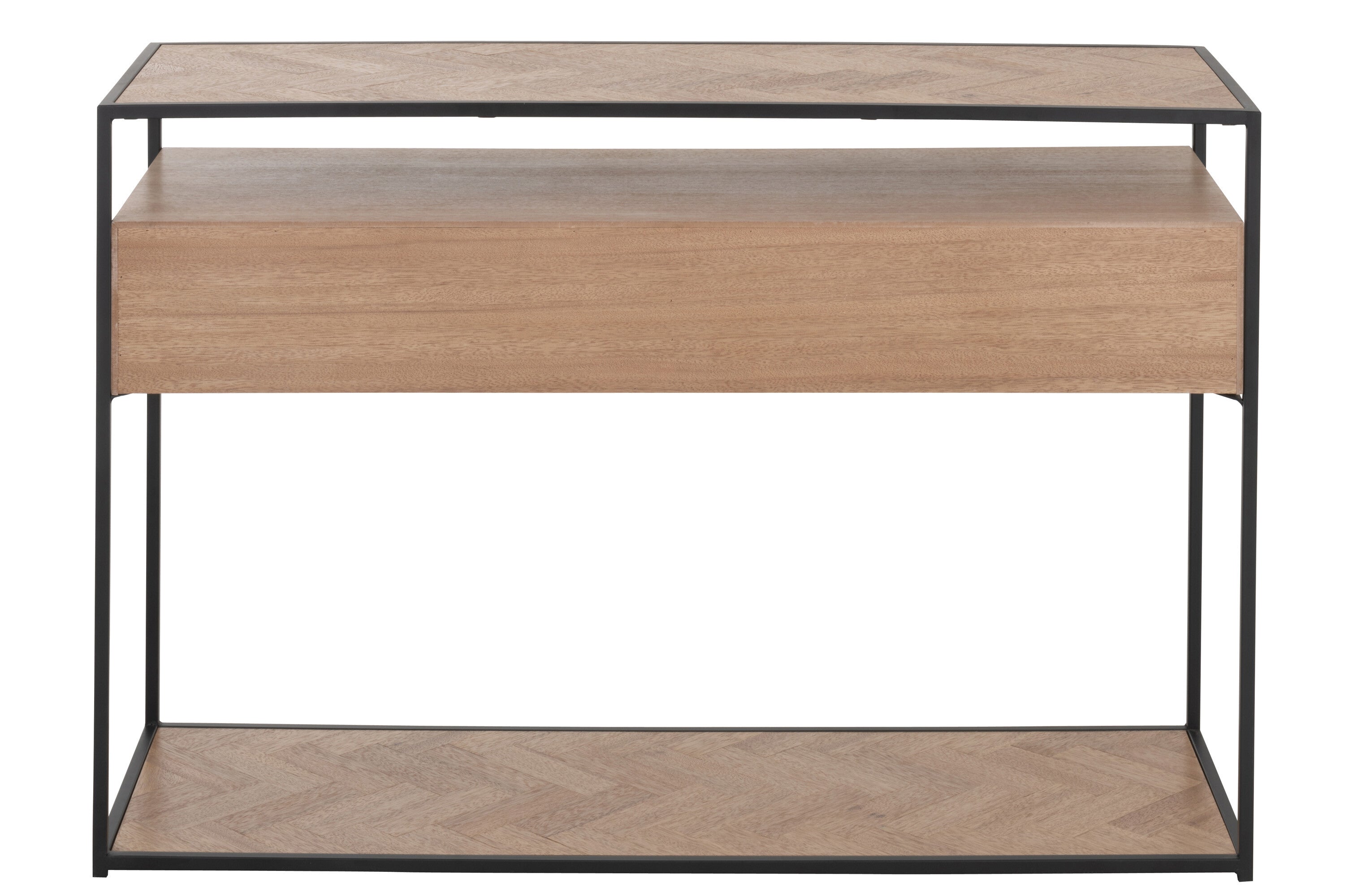 Wandtafel Zigzag 2 Laden Hout/Metaal - J-LINE