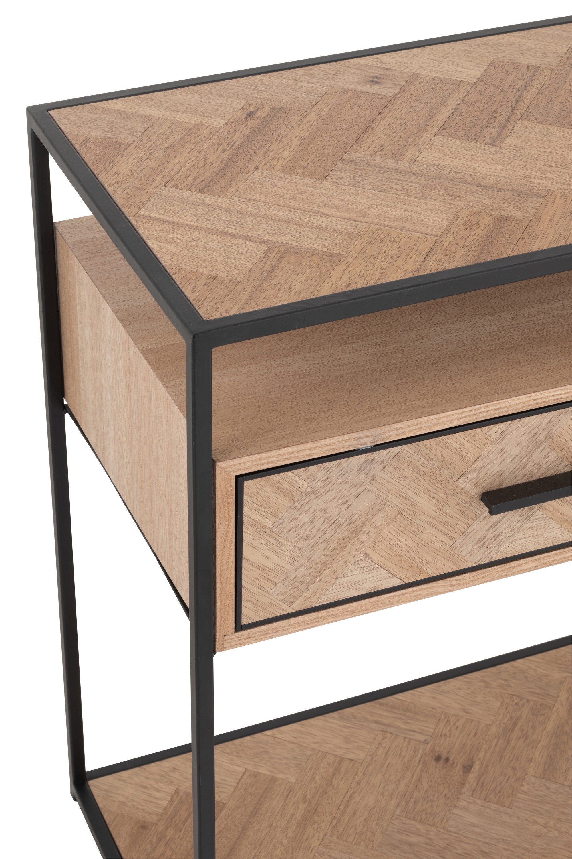 Wandtafel Zigzag 2 Laden Hout/Metaal - J-LINE