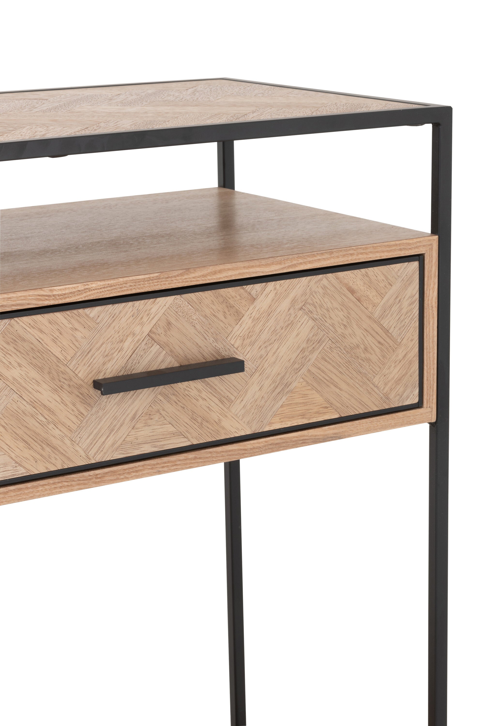 Wandtafel Zigzag 2 Laden Hout/Metaal - J-LINE