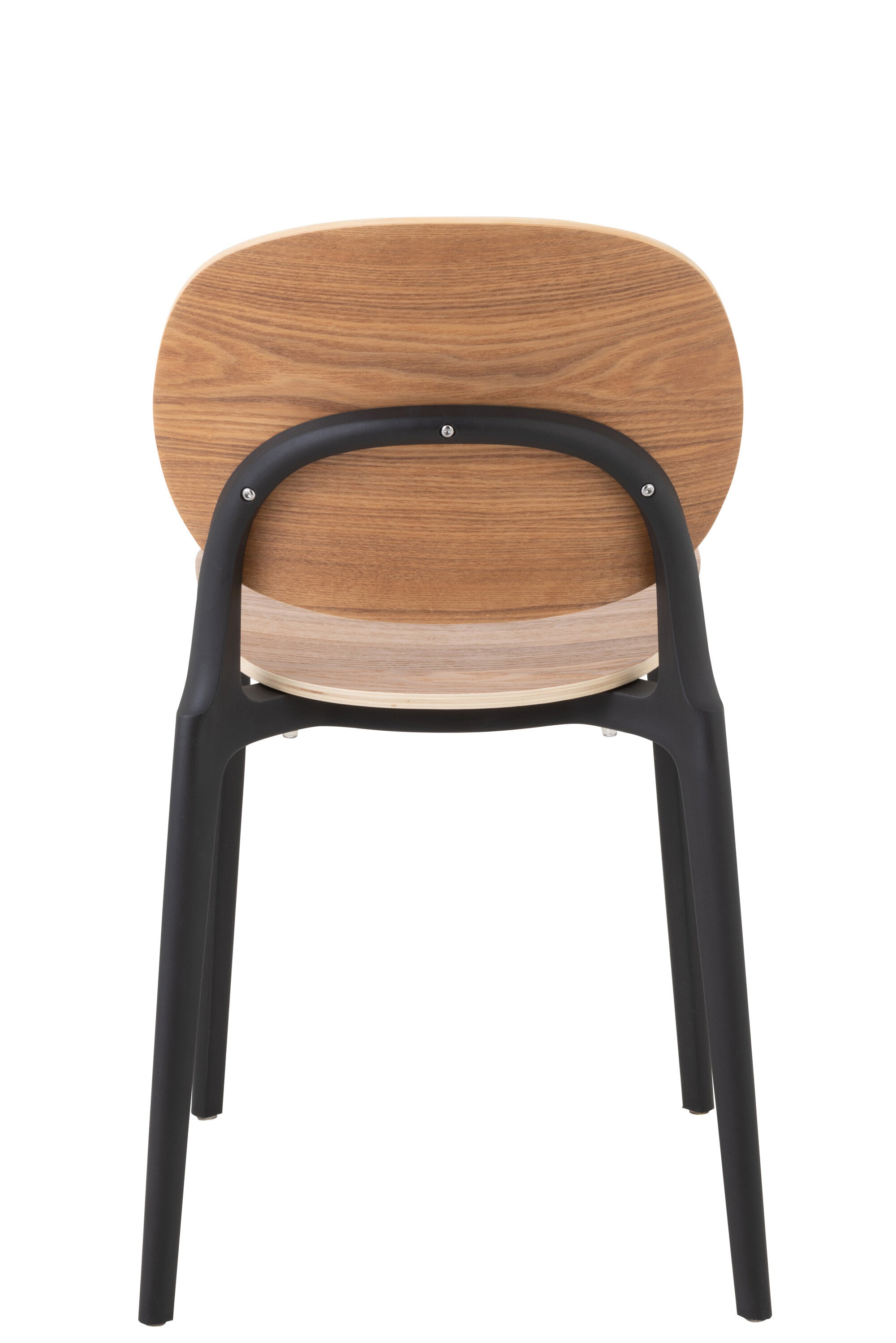 Chaise Basic en polyester/placage naturel - J-LINE
